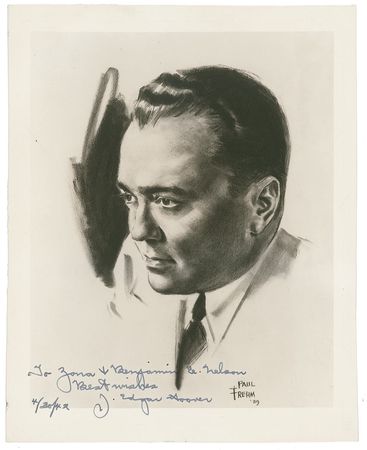 Lot #237 J. Edgar Hoover Print and Letter - Image 2
