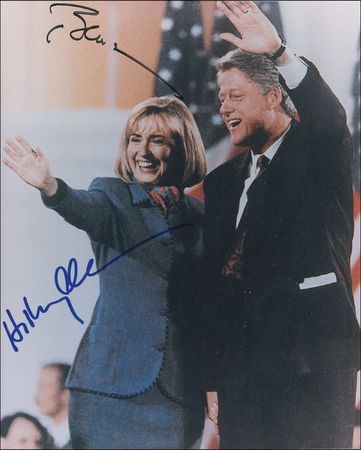 Lot #28 Bill and Hillary Clinton Signed Photograph
