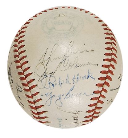 Lot #1241 NY Yankees: 1951 World Champs including Mantle, Martin, McDougald and MVP Berra - Image 4
