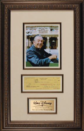 Lot #596 Walt Disney: Disney makes a deposit to his special account a month before his passing - Image 1