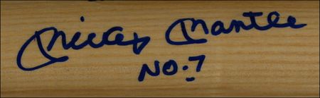 Lot #1328 Mickey Mantle: The Mick signs some limited edition lumber - Image 2