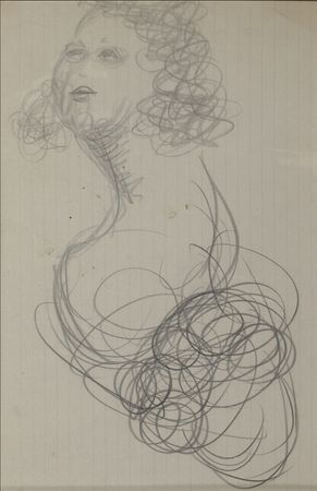 Lot #807 Woody Guthrie: Handwritten lyrics, backed with a compelling drawing, written for his daughter a year before she would tragically perish in a fire - Image 2