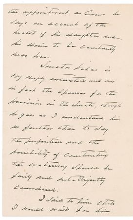 Lot #22 Grover Cleveland: Cleveland endorses the first step of the waterway that decades later would become the St. Lawrence Seaway - Image 2