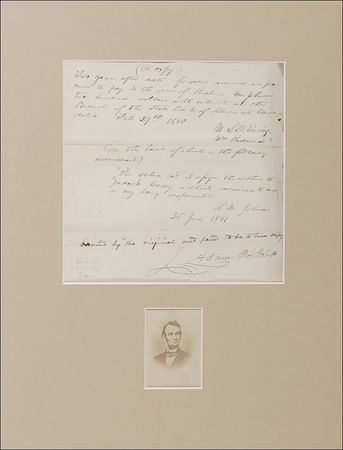 Lot #131 Abraham Lincoln: Lincoln, as a budding young lawyer, prepares an 1840 financial document - Image 2