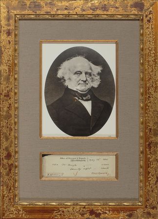 Lot #222 Martin Van Buren: Rare Van Buren check delivering payment to his future secretary of state - Image 2