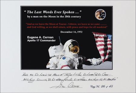 Lot #474 Apollo 17: Gene Cernan 