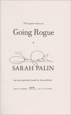 Lot #342 Sarah Palin Book - Image 1