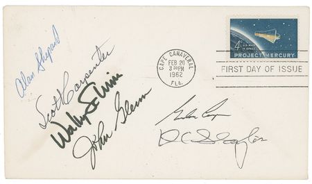Lot #514 Mercury 7: Six of NASA?s pioneering astronauts commemorate Project Mercury - Image 1