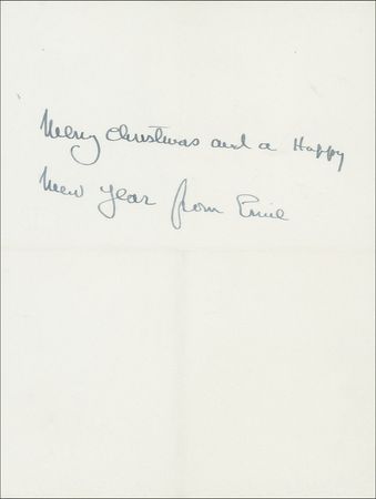 Lot #584 Ernest Hemingway: “Ernie” Hemingway sends Christmas wishes in 1940, the year of the release of For Whom the Bell Tolls - Image 2