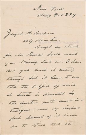 Lot #21 Grover Cleveland: Cleveland reads a