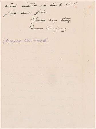 Lot #21 Grover Cleveland: Cleveland reads a controversial yet ?just and fair? book on slavery - Image 2