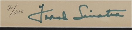 Lot #878 Frank Sinatra and LeRoy Neiman: Neiman captures one of his favorite subjects ? Ol? Blue Eyes - Image 2