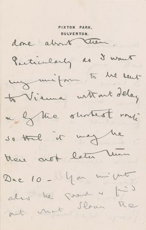Lot #245 Lord Carnarvon: The financial backer of Tut?s discovery helps a friend find employment: ?You can tell Radford I have highly recommended him as a photographer ? to the Royal Commission for Ancient Monuments? - Image 1