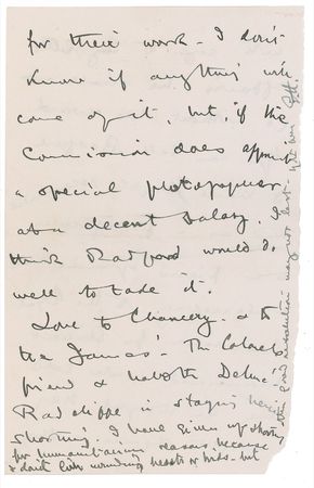 Lot #245 Lord Carnarvon: The financial backer of Tut?s discovery helps a friend find employment: ?You can tell Radford I have highly recommended him as a photographer ? to the Royal Commission for Ancient Monuments? - Image 5