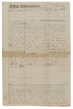 Lot #607 Clement C. Moore: First reindeer then railroads as Moore agrees to a land sale to the Hudson River Railroad Company - Image 1