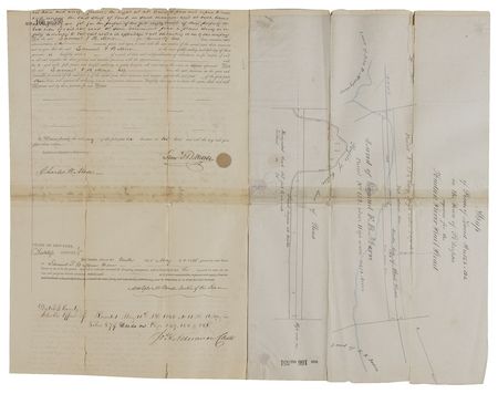 Lot #334 Samuel F. B. Morse: The wealthy brain behind the telegraph and Morse code grants the Hudson River Rail Road permission to build on Locust Grove - Image 2
