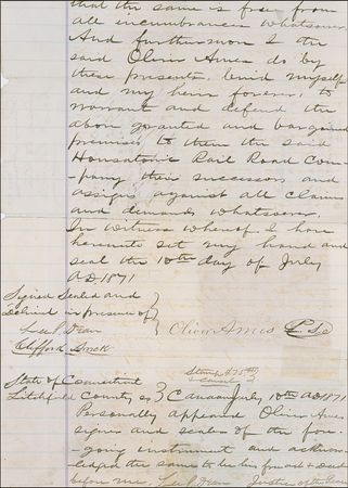 Lot #234 Oliver Ames Signed Document - Image 2