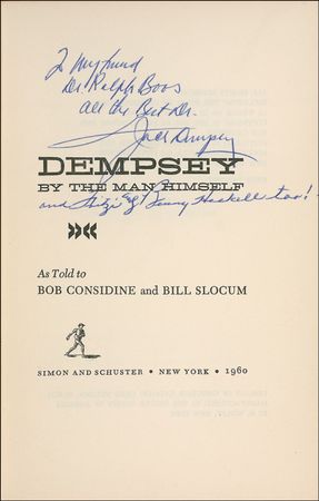 Lot #1267 Jack Dempsey Book - Image 1