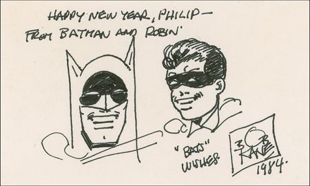 Lot #672 Bob Kane Sketch - Image 1