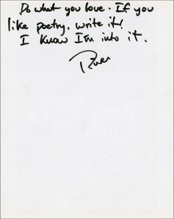 Lot #1145 River Phoenix: “Do what you love. If you like poetry, write it! I know I’m into it” - Image 2