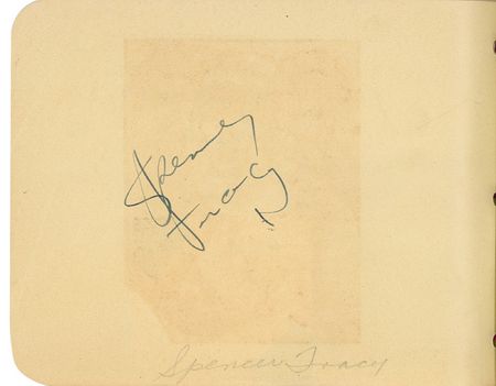 Lot #934 Autograph Album: Amazing array of 1930s Hollywood talent including Spencer Tracy, Chico Marx, and Lucille Ball - Image 6