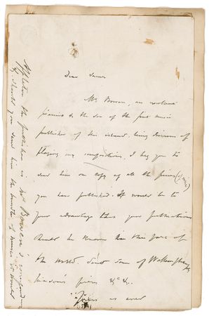 Lot #687 Louis Moreau Gottschalk Handwritten Letter Signed - Image 1