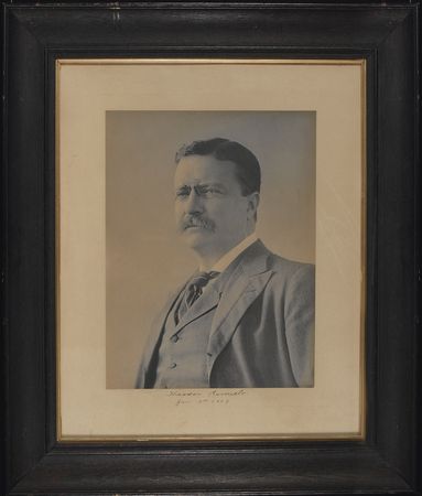 Lot #194 Theodore Roosevelt: Distinguished—and enormous—presidential pose of TR from the middle of his second term - Image 1