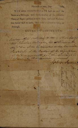Lot #225 George Washington: Washington military discharge for a drum major an eight-year Army veteran of the Revolutionary War - Image 3