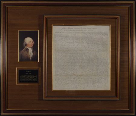 Lot #2 John Adams: Rare 1799 land grant from the