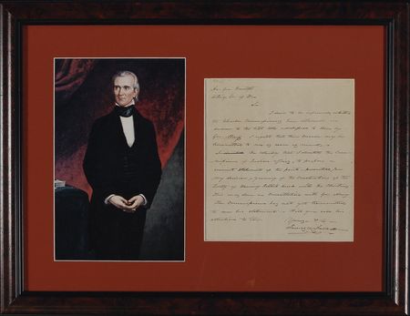 Lot #165 James Polk: President Polk inquires as to the status of Choctaw claims pertaining to the Treaty of Dancing Rabbit Creek - Image 1