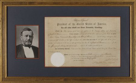 Lot #85 U. S. Grant: President Grant appoints a deputy postmaster for his adopted home state of Illinois - Image 1