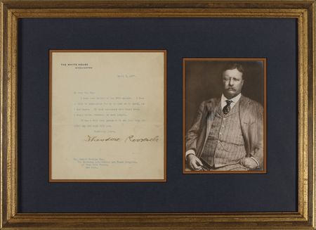 Lot #195 Theodore Roosevelt: A heavy workload derails TR’s plans to address the National Arbitration and Peace Congress - Image 1