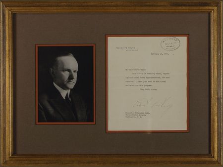 Lot #45 Calvin Coolidge Typed Letter Signed - Image 1