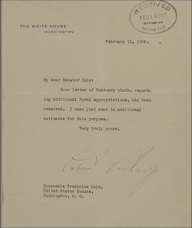 Lot #45 Calvin Coolidge Typed Letter Signed - Image 2