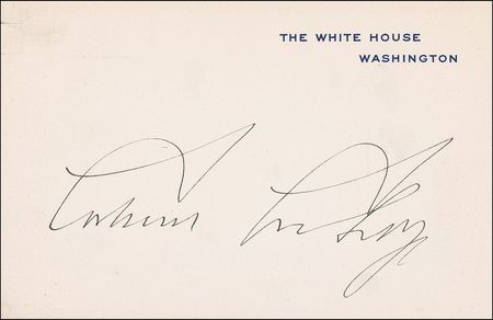 Lot #47 Calvin and Grace Coolidge White House Cards - Image 1