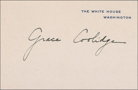 Lot #47 Calvin and Grace Coolidge White House Cards - Image 2