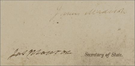 Lot #138 James Madison and James Monroe Signed Document - Image 2