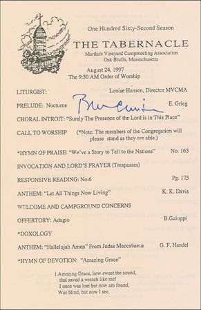 Lot #35 Bill Clinton Church Program