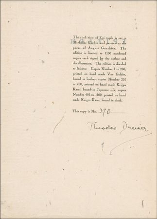 Lot #575 Theodore Dreiser - Image 1