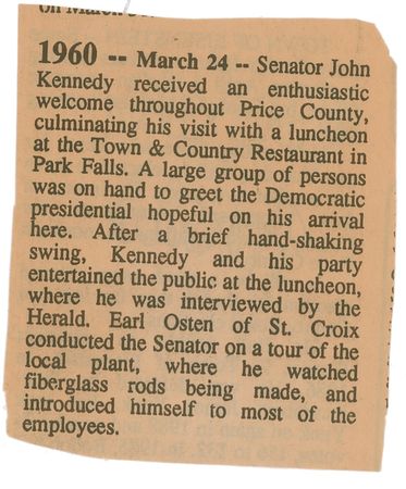 Lot #129 John F. Kennedy: Kennedy signs a Wisconsin fishing license while campaigning in 1960 - Image 4