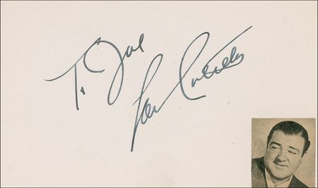 Lot #918 Abbott and Costello: Pristine set of Abbot and Costello signatures - Image 2