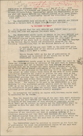 Lot #555 Edgar Rice Burroughs: Before Tarzan, Burroughs explores the world of science fiction via A Princess of Mars - Image 3