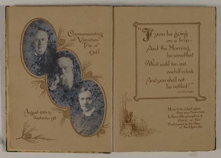 Lot #281 Thomas Edison, Harvey Firestone, and John Burroughs: Edison and his ?Illustrious Vagabonds? sign a bound remembrance of their 1916 excursion - Image 3