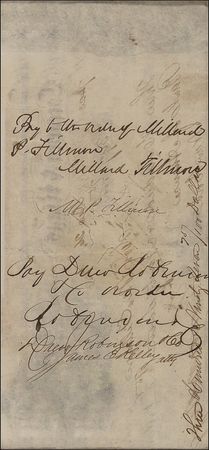 Lot #62 Millard Fillmore: In a rare check, endorsed the day after Christmas, Vice President Fillmore receives nearly $400 - Image 2