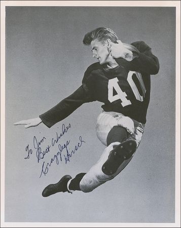 Lot #1295 Elroy ‘Crazylegs’ Hirsch Signed Photograph - Image 1