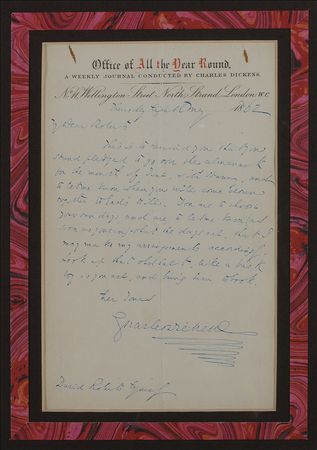 Lot #572 Charles Dickens: Dickens reminds artist David Roberts of his pledge to review the upcoming issue of All the Year Round - Image 2