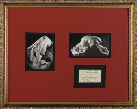 Lot #620 Auguste Rodin: The renowned sculptor presents his calling card in 1906 - Image 1