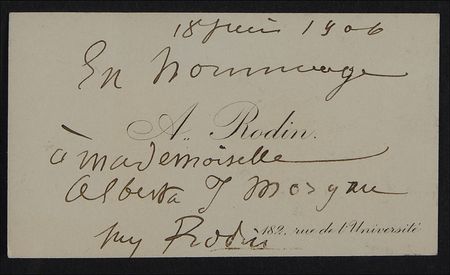 Lot #620 Auguste Rodin: The renowned sculptor presents his calling card in 1906 - Image 2
