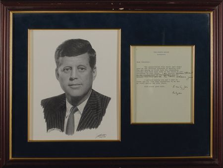 Lot #130 John F. Kennedy: JFK praises his warm response during a 1963 conservation tour spearheaded by Earth Day’s founder - Image 1