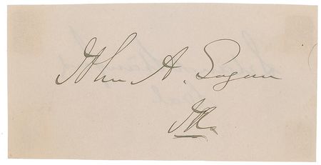 Lot #363 Leland Stanford and John A. Logan Signatures - Image 2